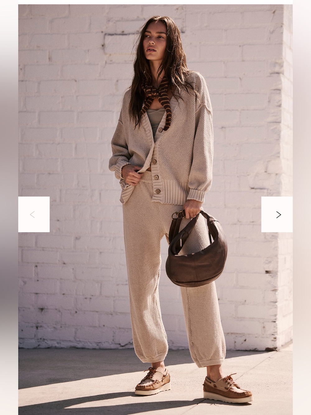 Free People Beige (Peyote) Hailee Cardi Set
